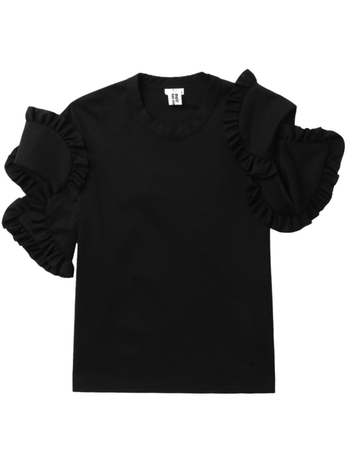 

Футболка с оборками Noir Kei Ninomiya, черный