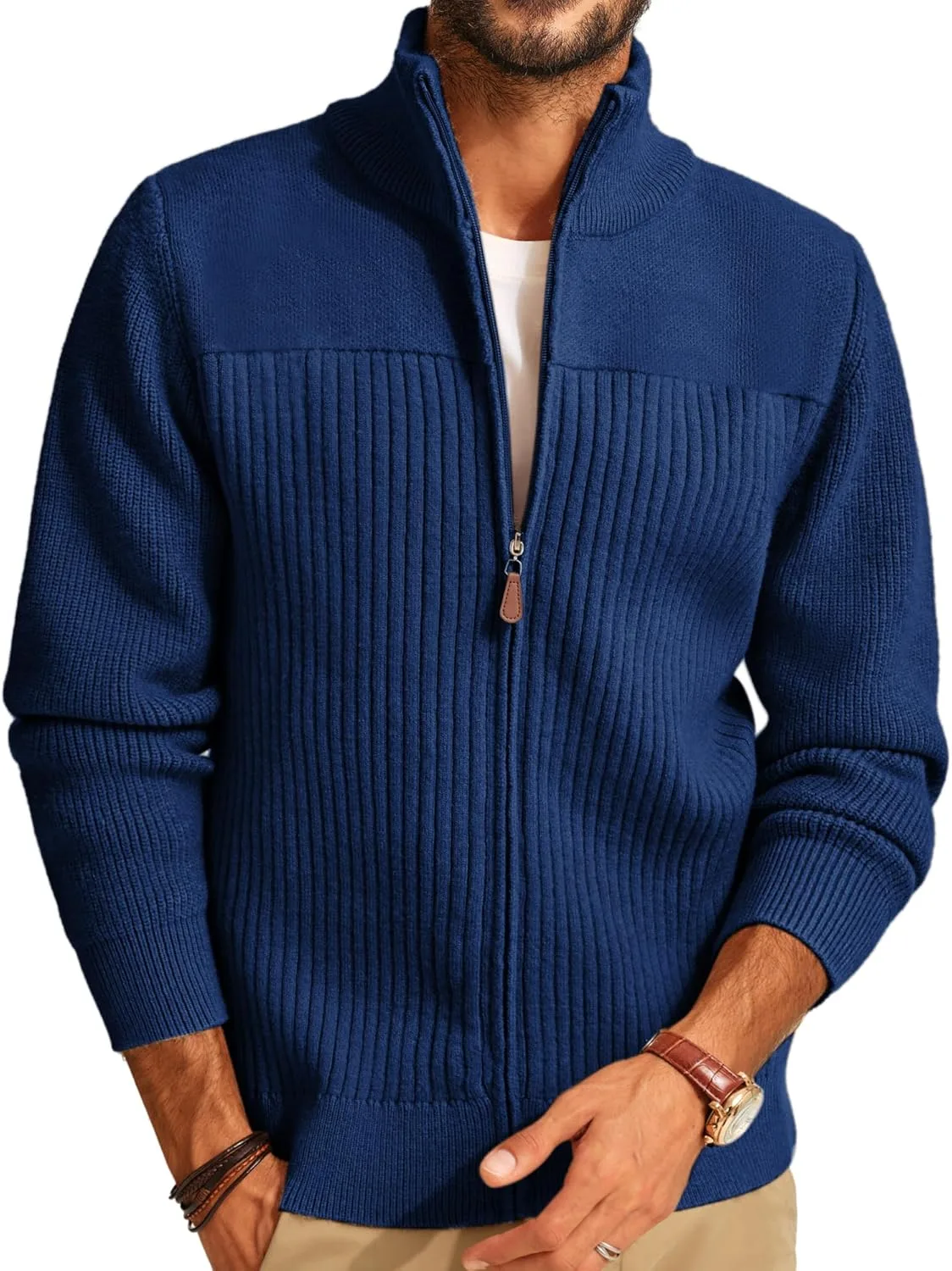 

PJ PAUL JONES мужской кардиган на молнии с воротником стойкой