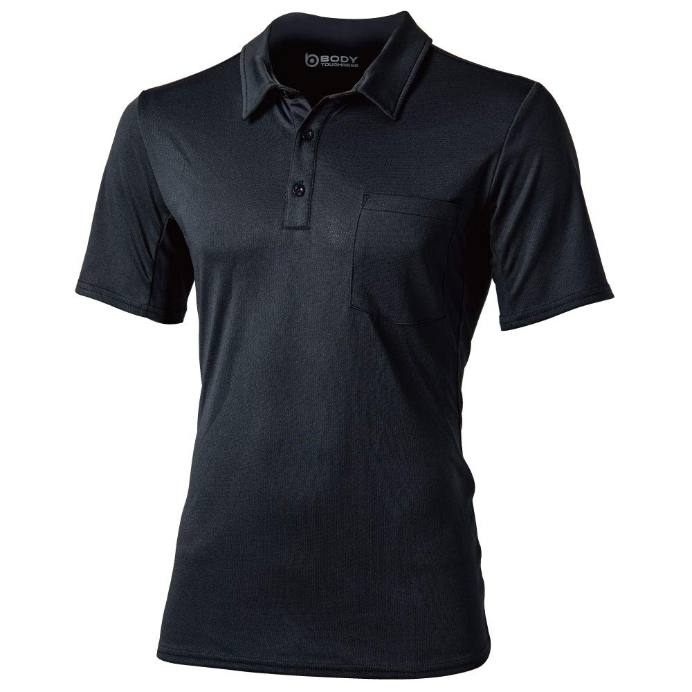 

Мужская рубашка-поло Otafuku Glove JW-603, короткий рукав, двойная сетка, впитывает пот, быстро сохнет, дезодорирует, черная, LL Mumps