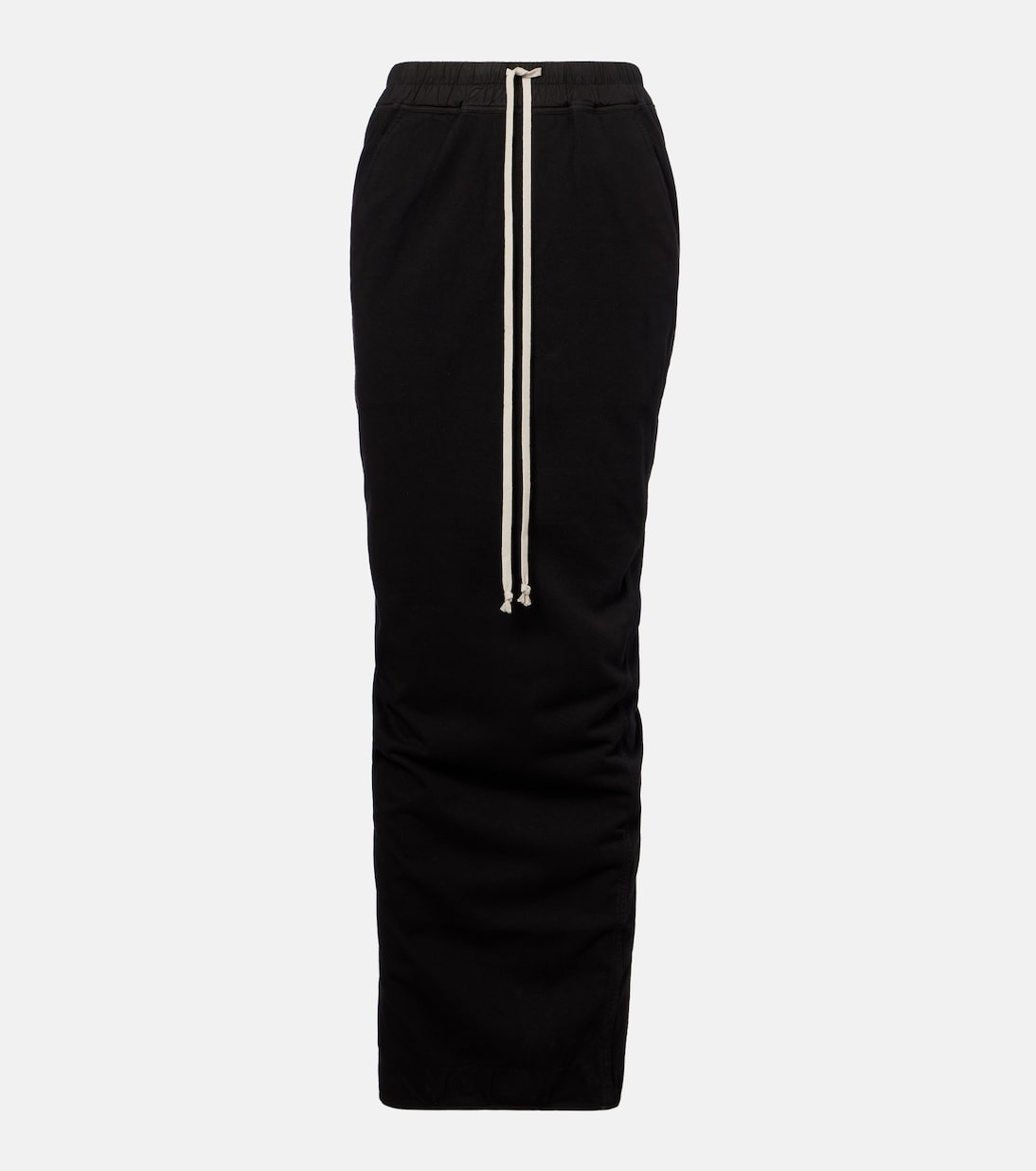 

Юбка макси из хлопкового джерси Pillar Rick Owens, черный