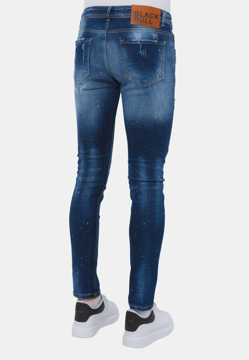 

Джинсы облегающие PAINT SPLATTER RIPPED Local Fanatic, синий