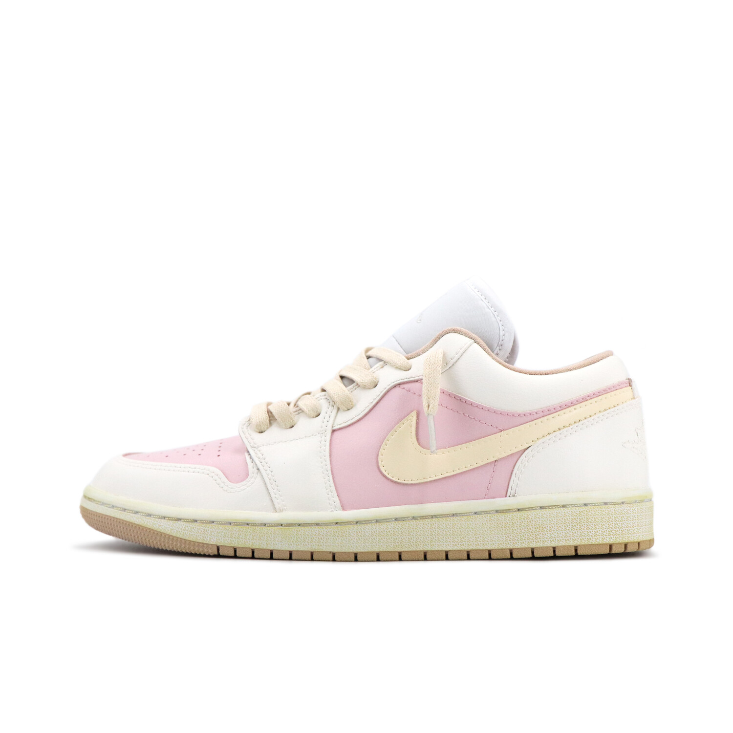 

Кроссовки Air Jordan 1 Vintage Basketball Shoes Unisex Low-top Beige/Pink, розовый