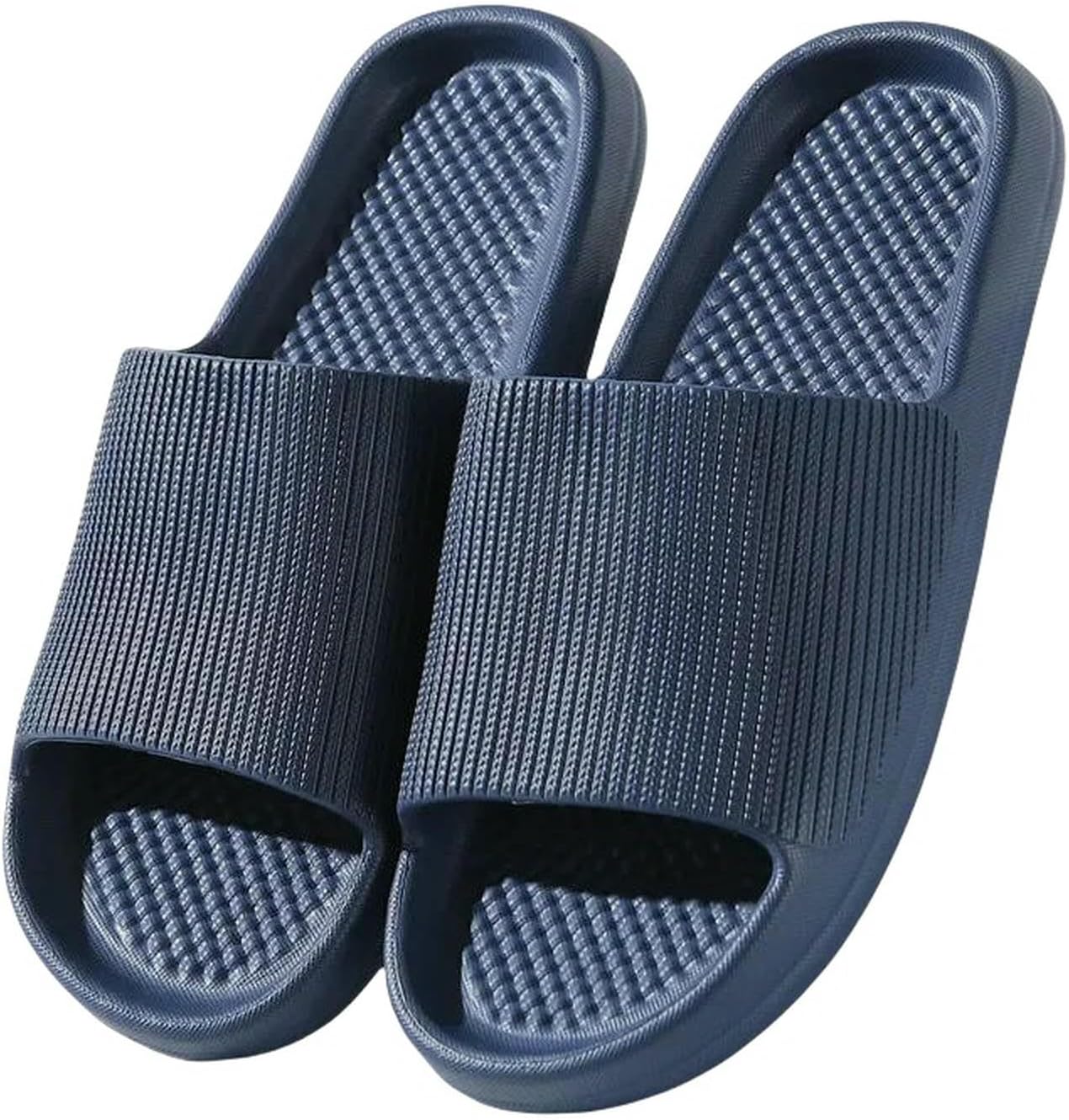 

Домашние тапочки UEBHERV Летние женские тапочки для дома Мягкие туфли на подошве Скользящие шлепанцы для пары Нескользящие повседневные сандалии, темно-синий
