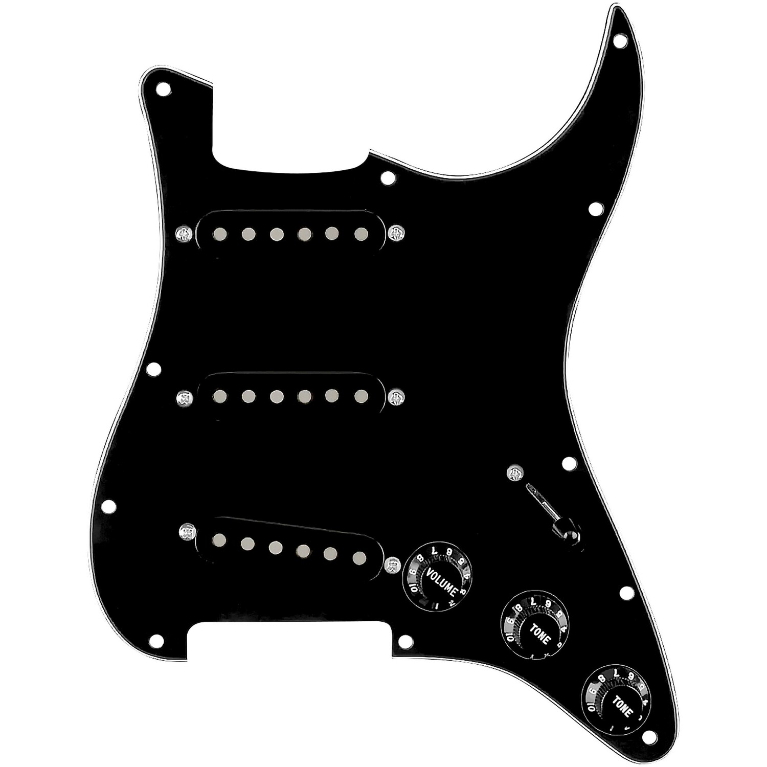 

Накладка 920d Custom Texas Vintage Loaded для страт с черными звукоснимателями и жгутом проводов S5W-BL-V черного цвета
