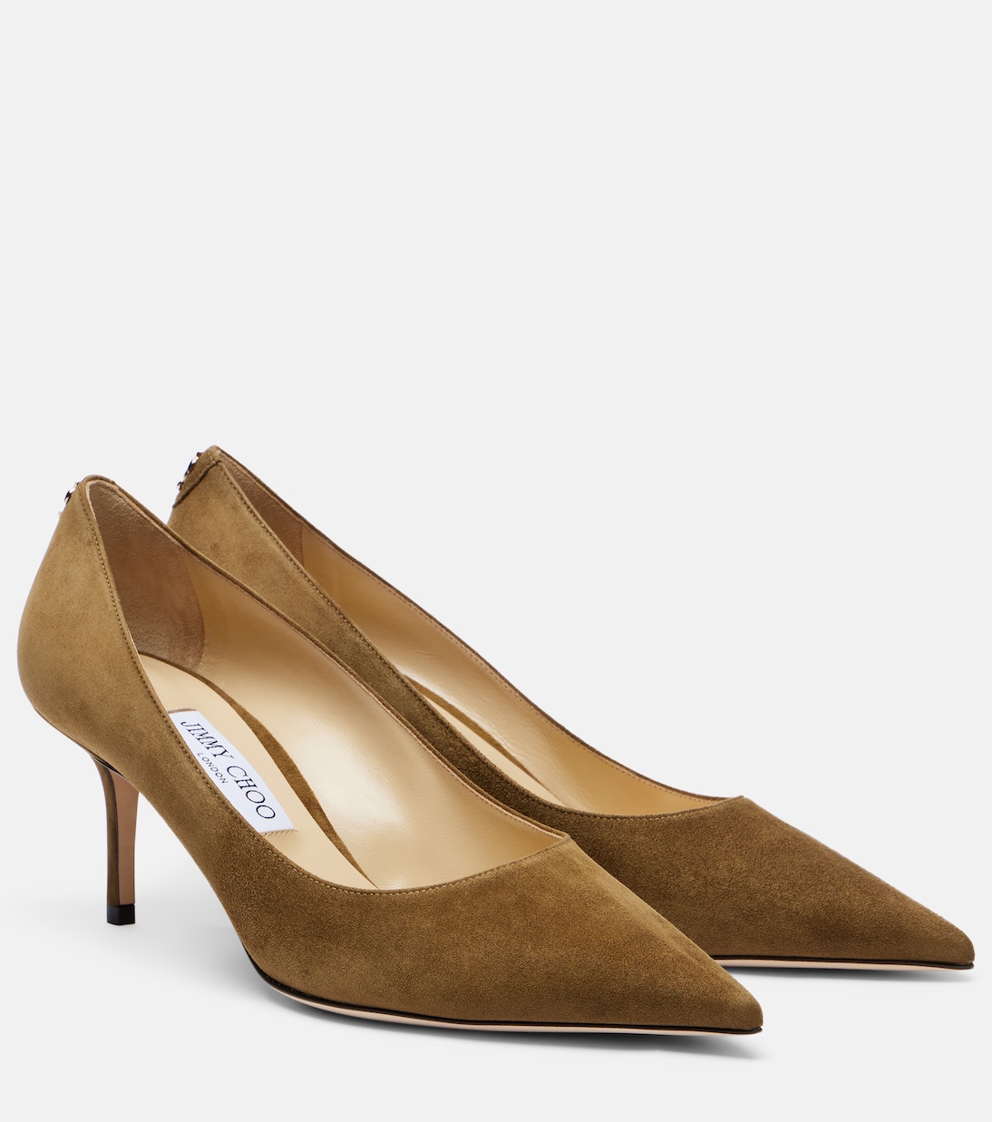 Туфли Love 65 из замши Jimmy Choo, Caper Greeen
