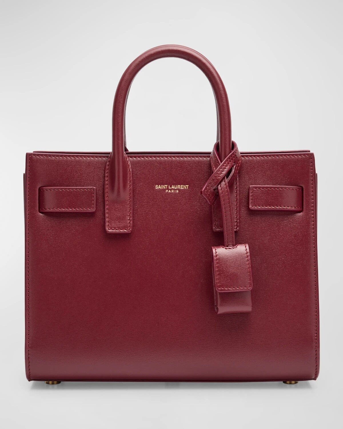 

Сумка Sac De Jour Nano с верхней ручкой из гладкой кожи Saint Laurent, цвет Wine