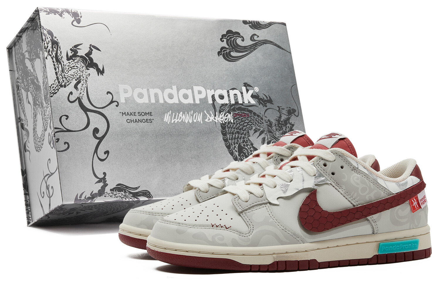 

Кроссовки Nike Dunk Skateboarding Shoes Women's Low-top White/Red, белый/красный
