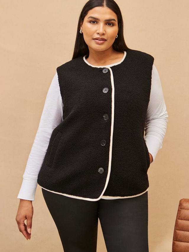 

Бордовый жилет Curve с контрастной отделкой Live Unlimited, Black