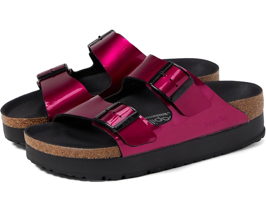 

Сандалии Birkenstock Papillio by Birkenstock Arizona Platform Sandal - Metallic, цвет Steel Magenta Metallic