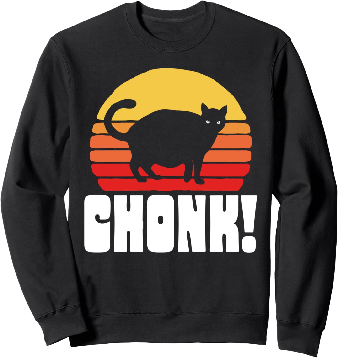 

Толстяк-толстяк! Забавная винтажная толстовка в стиле 80-х с закатом и изображением толстого парня Pet Mom & Dad Retro Cat Tees, черный