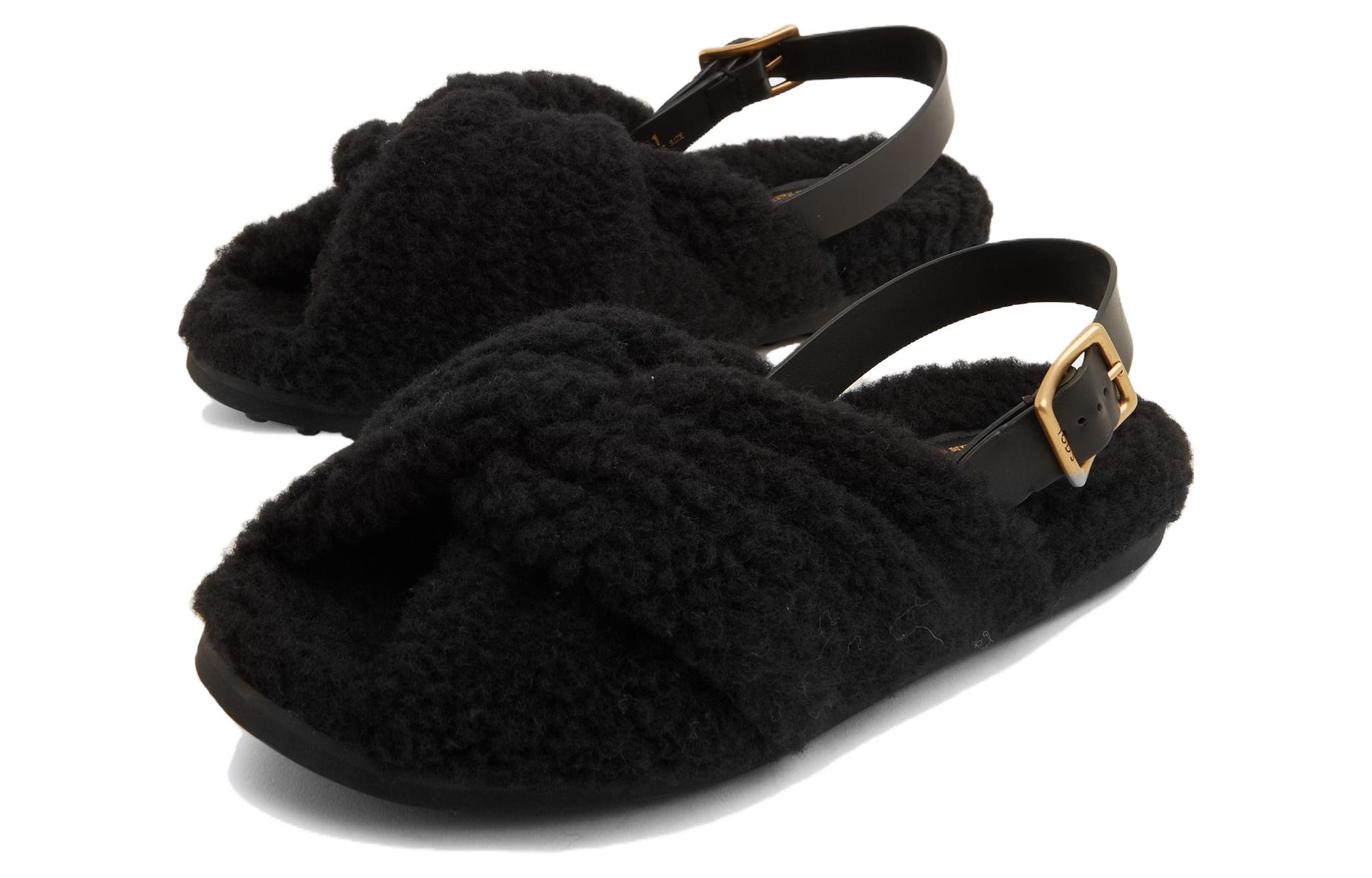 Tod'S Удобные женские сандалии на одной лямке, черный — фото 4