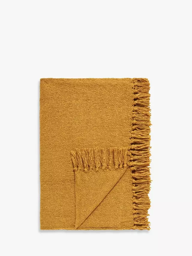 

Плед John Lewis Chunky Weave, цвет ochre