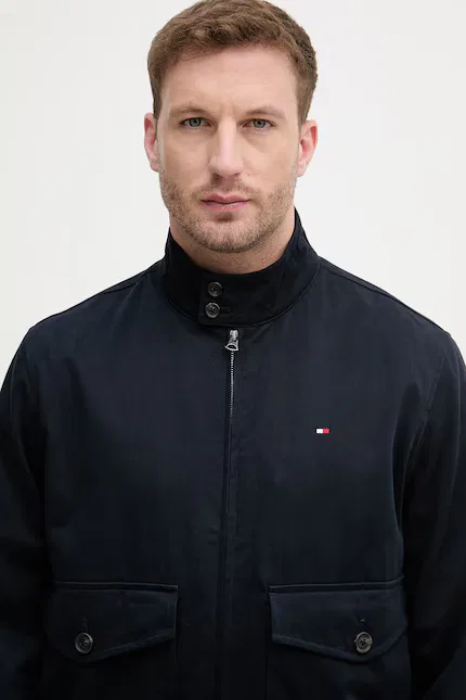 Куртка Harrington хлопок Tommy Hilfiger, синий — фото 4