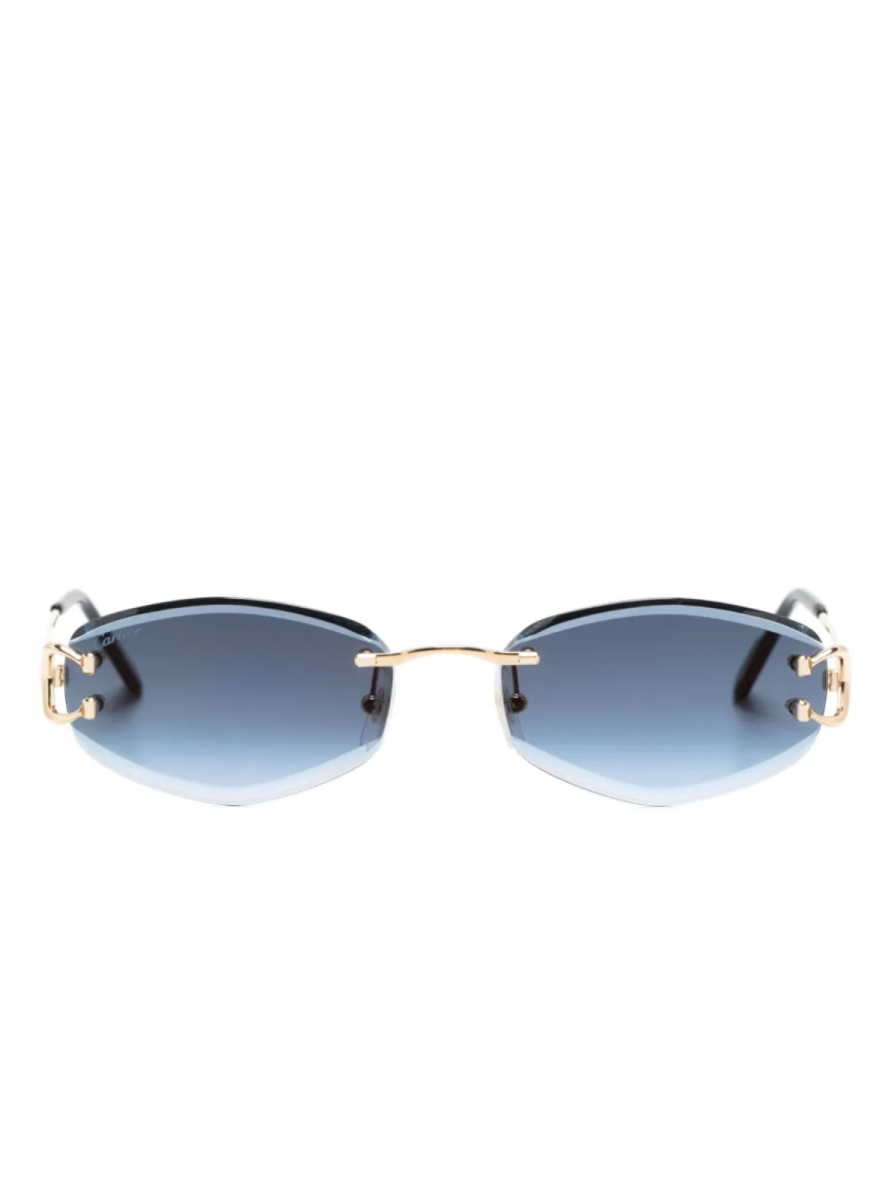 

Солнцезащитные очки Signature C в овальной оправе Cartier Eyewear, золотой
