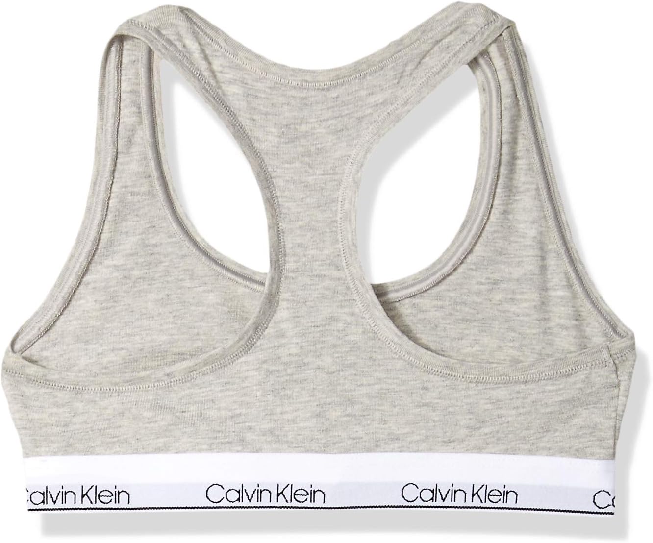 Бюстгальтер-борцовка Calvin Klein для девочек из хлопка Modern, Rib Single - Heather Grey — фото 3