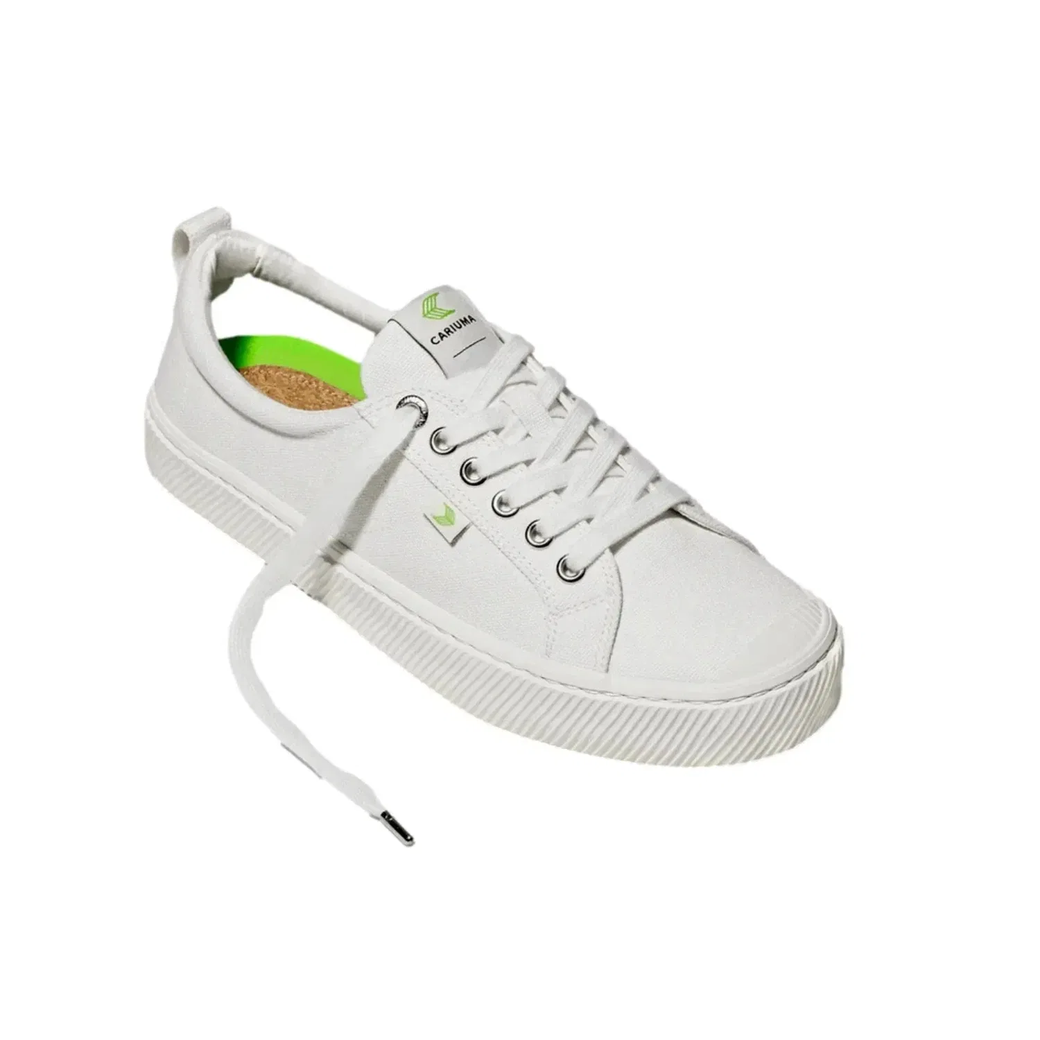Мужские низкие кроссовки Cariuma OCA Low 100103W01W из парусины цвета слоновой кости HAWK1745 — фото 2