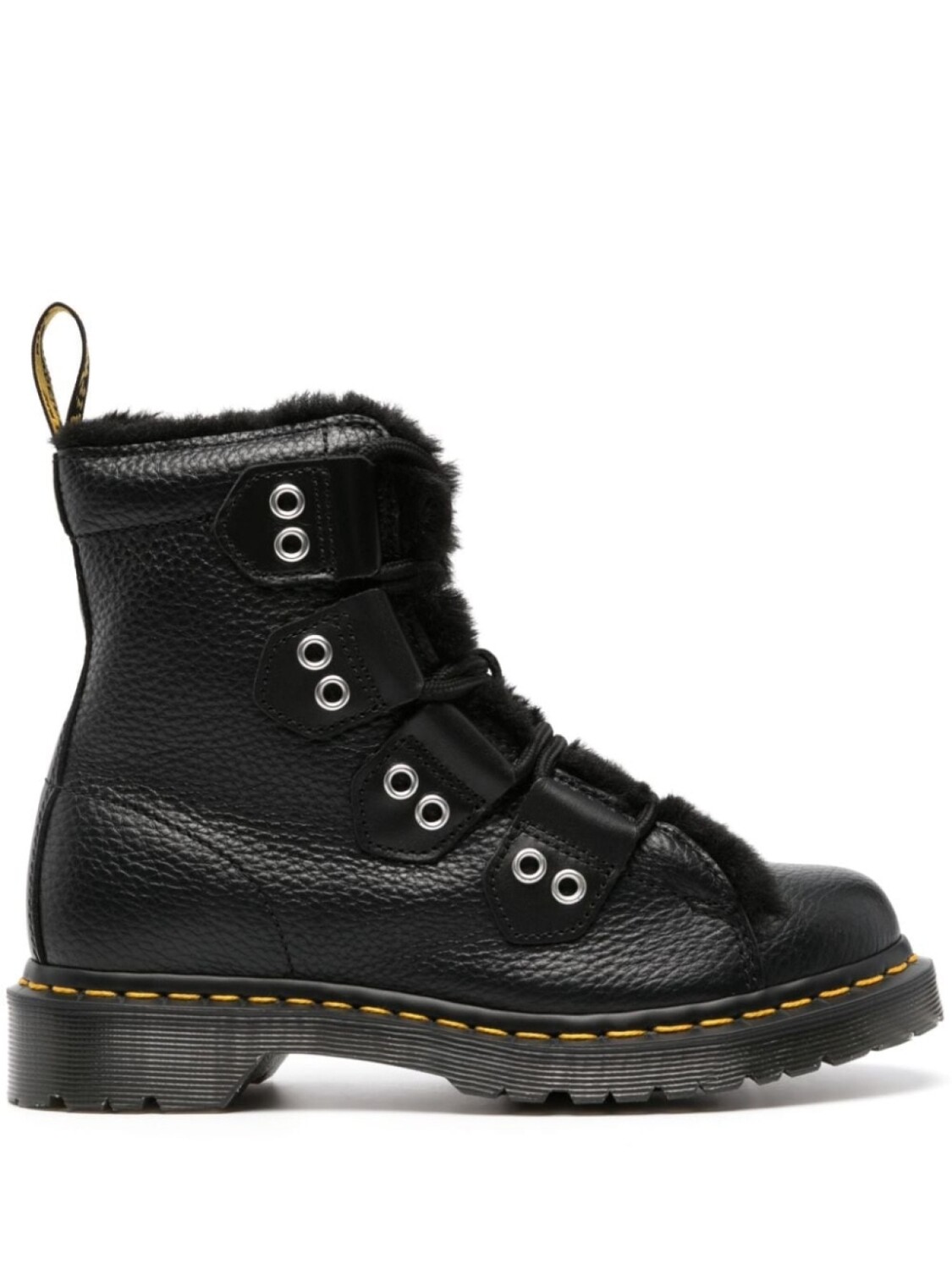 

Ботинки Dr. Martens с отделкой из искусственного меха, черный