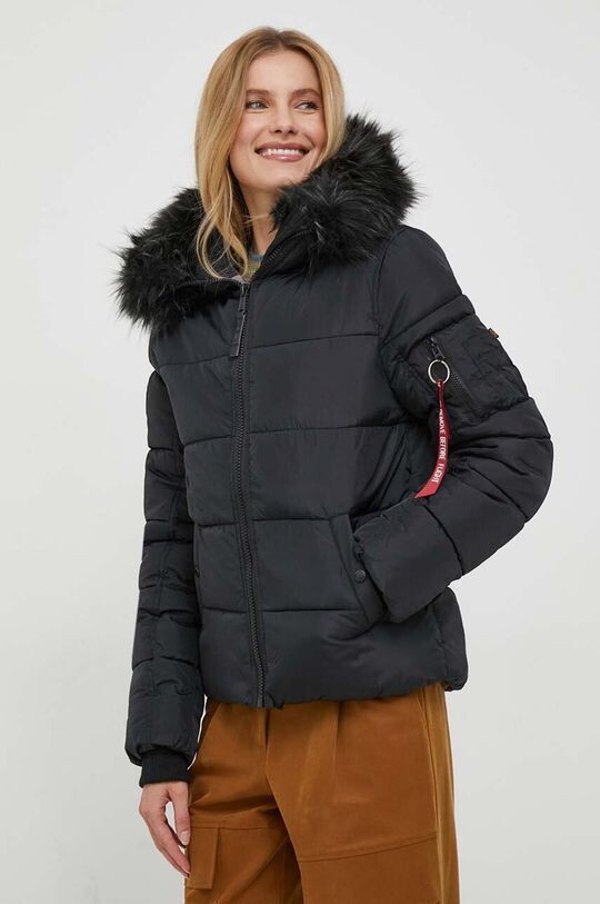 

Пуховик с капюшоном , цвет Wmn Alpha Industries, черный