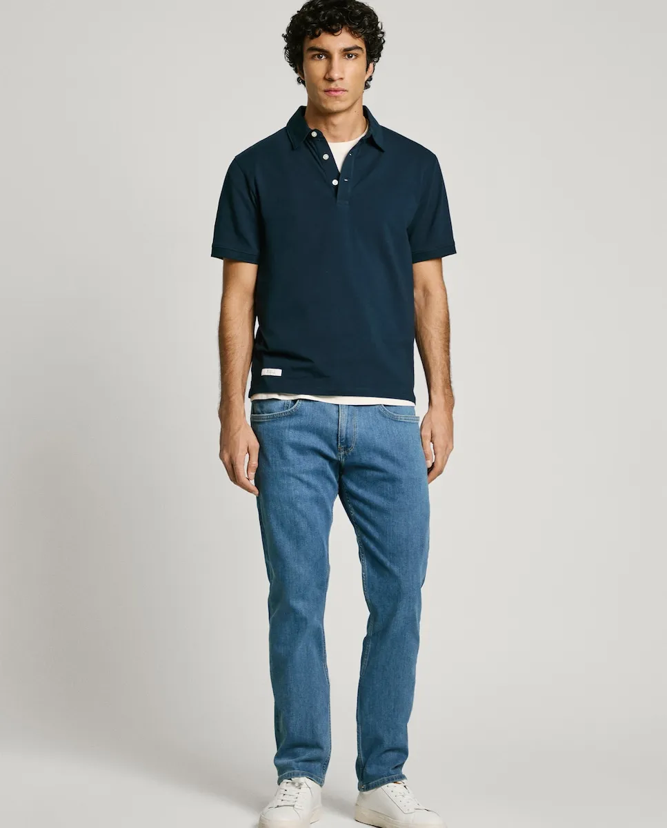 

Прямые мужские джинсы Cash fit с эффектом потертости Pepe Jeans, синий