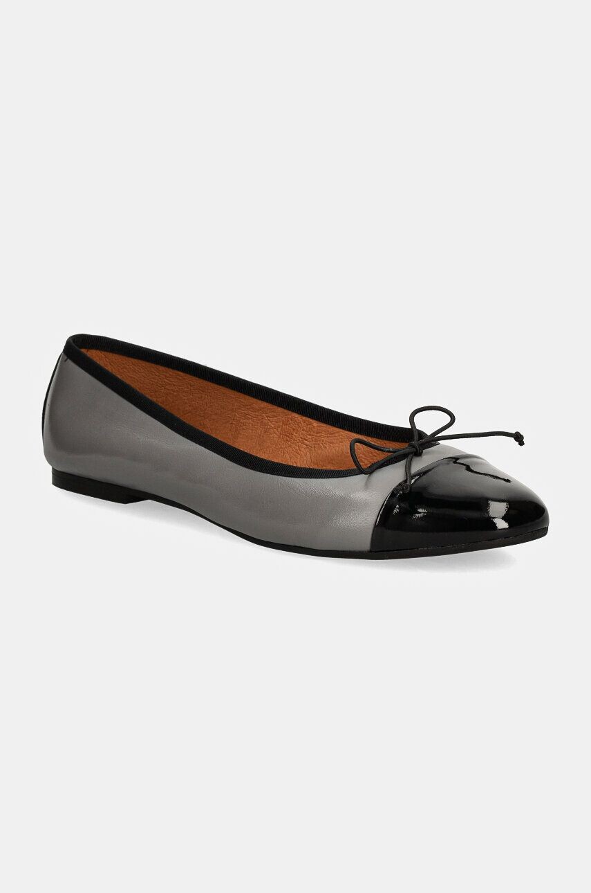 Кожаные балетки Jonak DAXI VERNIS CUIR, серый