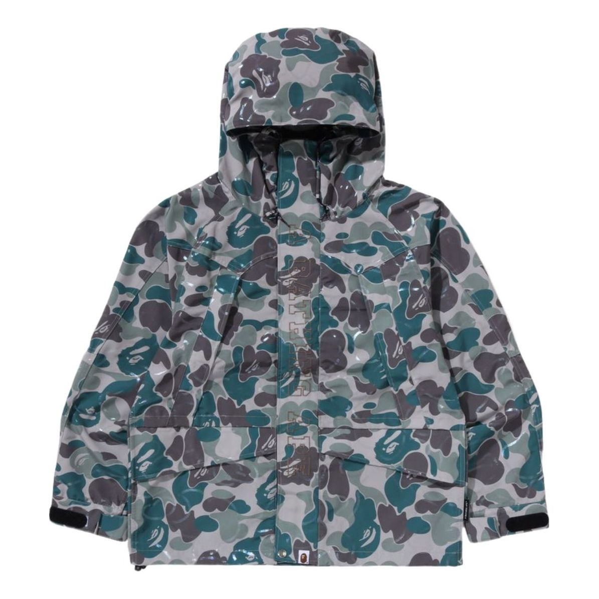 

Сноубордическая куртка A Bathing Ape с ламинированным камуфляжным рисунком, цвет «бежевый»