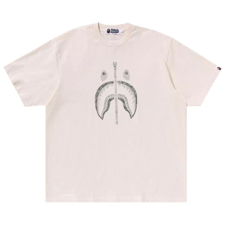 

Футболка BAPE Garment Dye Shark Relaxed Fit Tee, Ivory