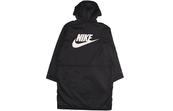 Куртка alphabet logo hooded padded jacket black Nike, черный — фото 2