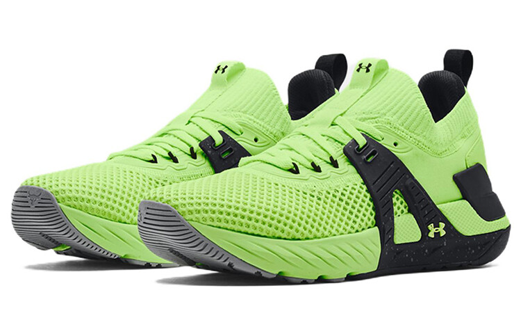 Кроссовки Project Rock 4 мужские низкие зеленые Under Armour — фото 3
