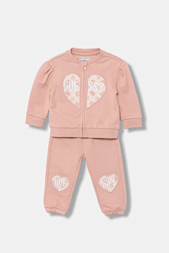

Детский спортивный костюм из хлопка Guess, розовый