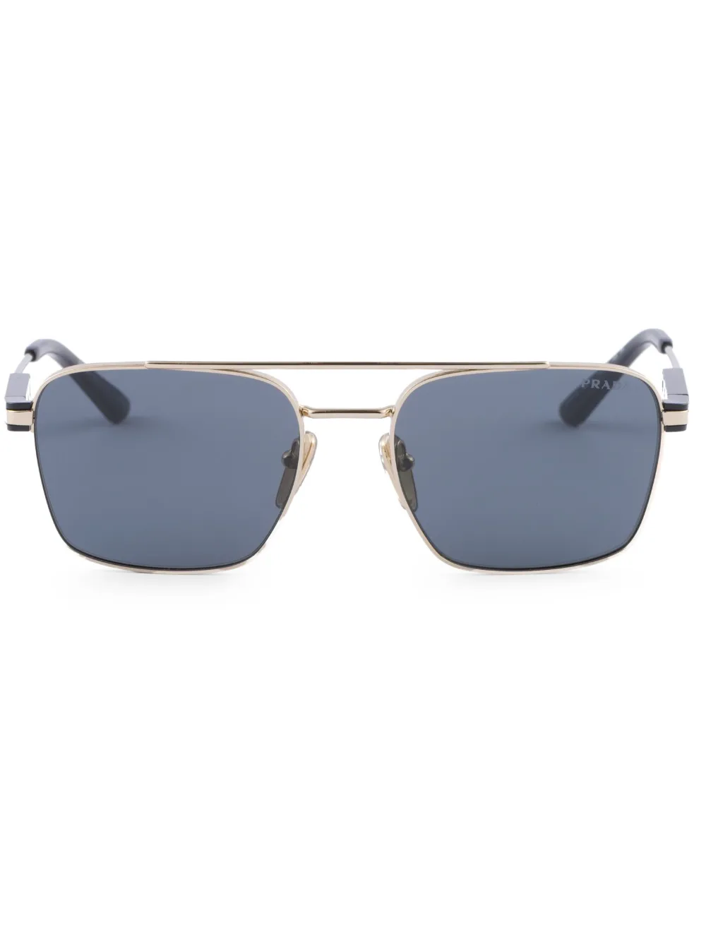

Солнцезащитные очки в прямоугольной оправе Prada Eyewear, серебяный