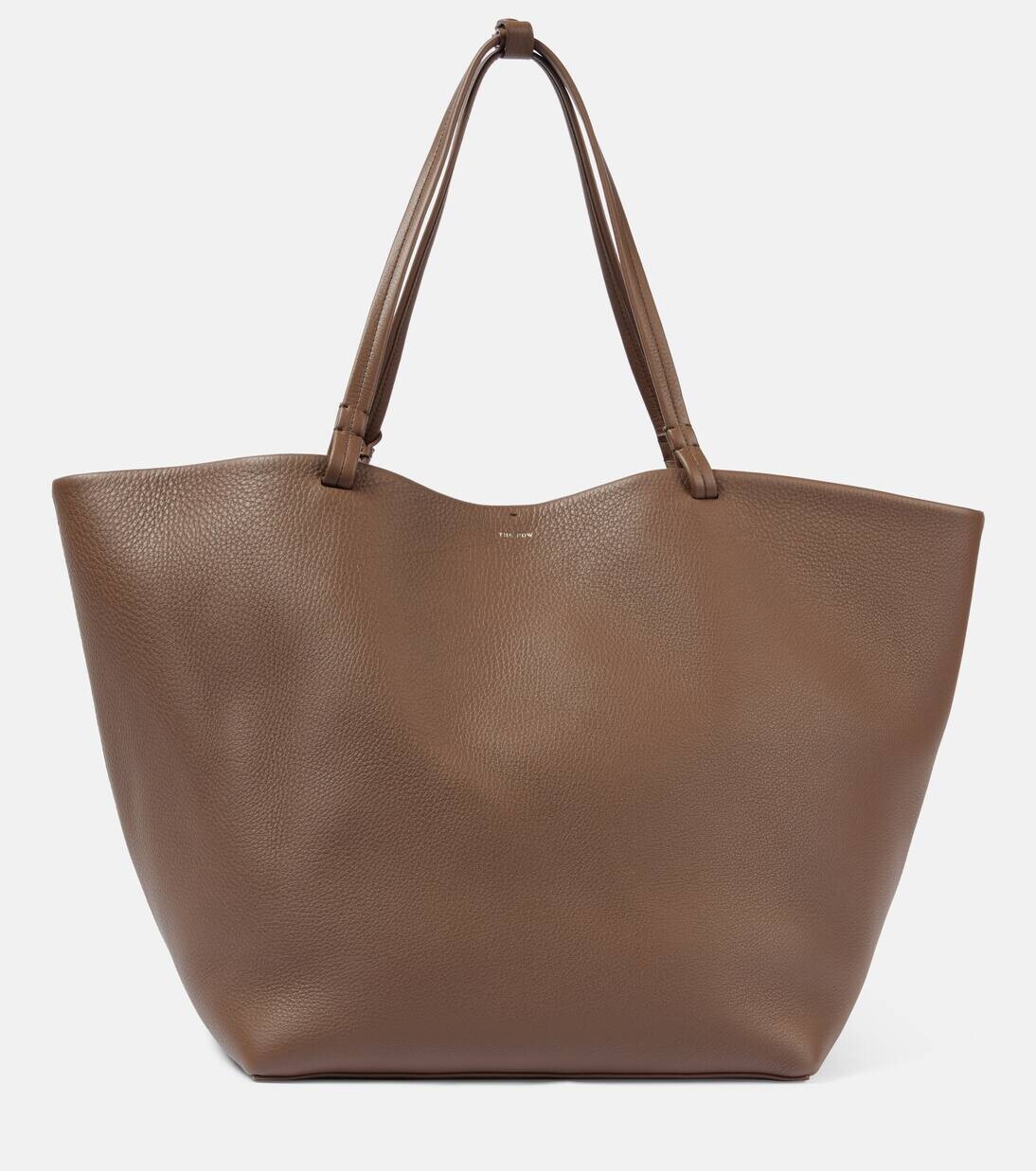 

Кожаная сумка-тоут Park XL The Row, цвет dark olive pld