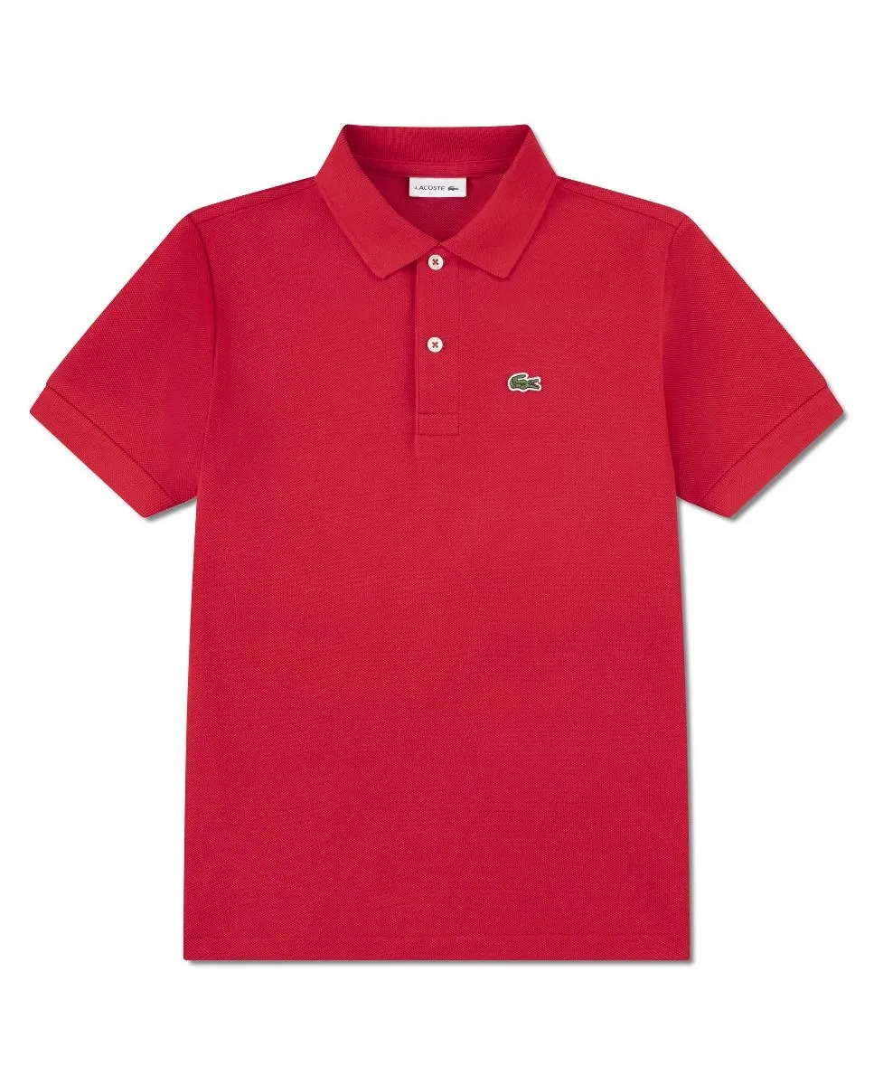 

Натуральное поло из пике Petit для мальчика Lacoste, красный