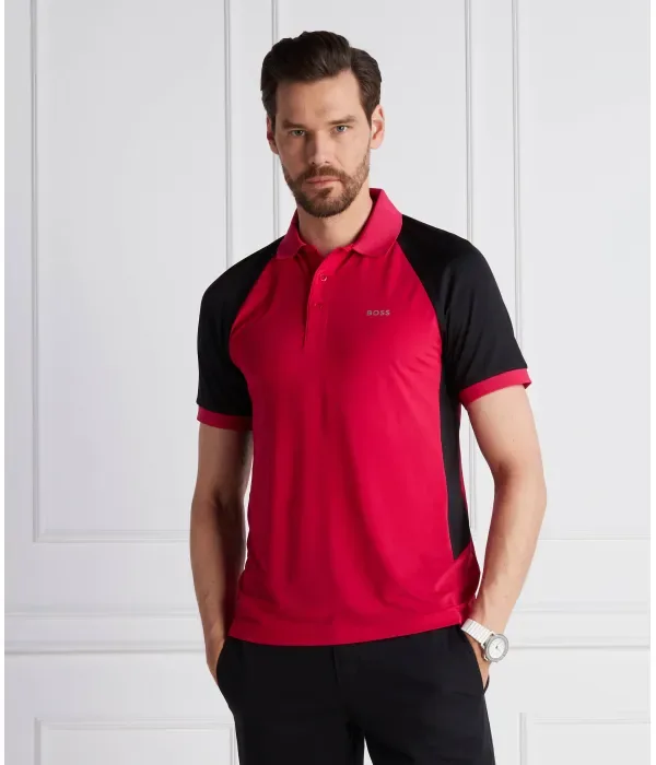 Поло Pauletech slim fit Boss Green, розовый — фото 3