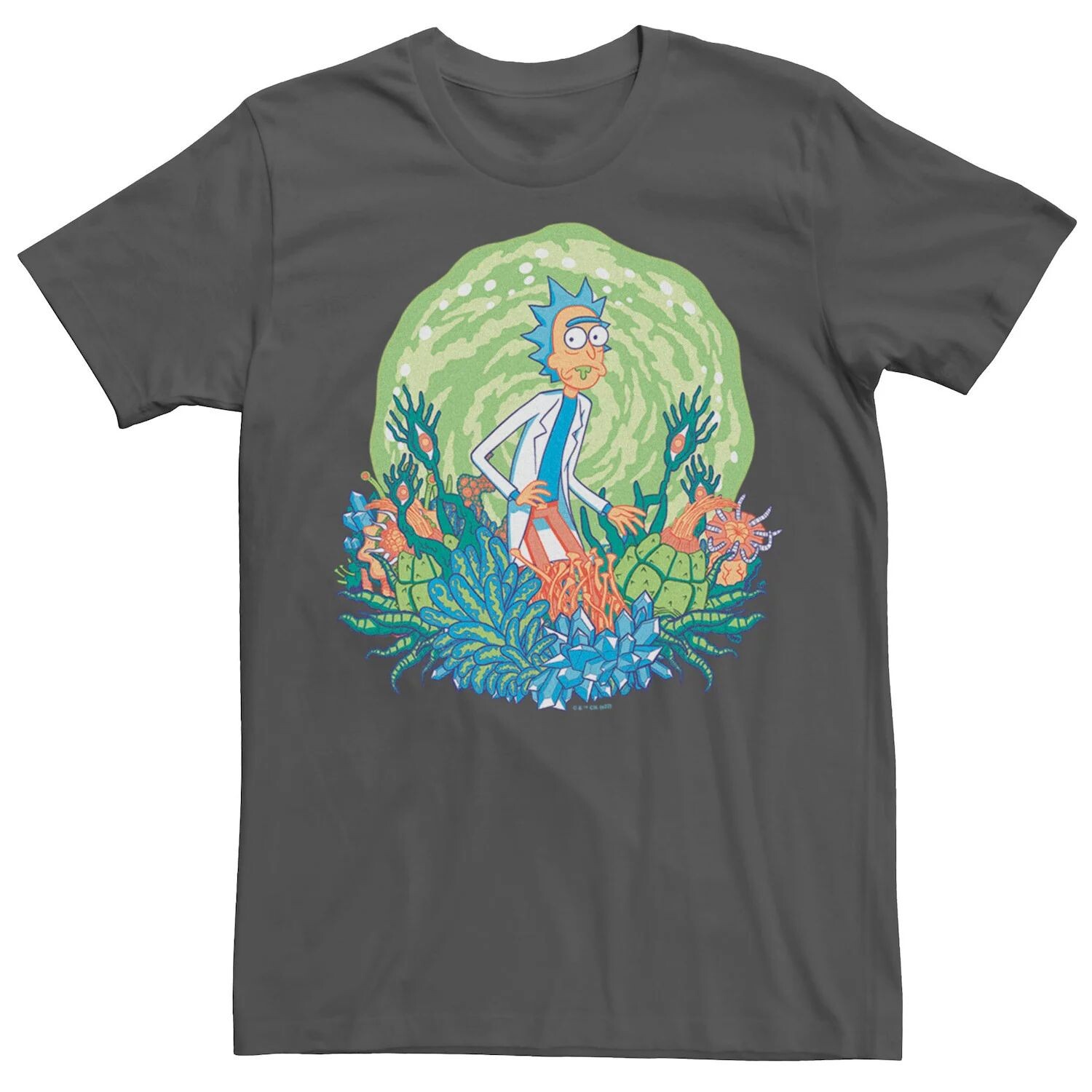 

Мужская неоновая футболка Rick And Morty Plants Licensed Character