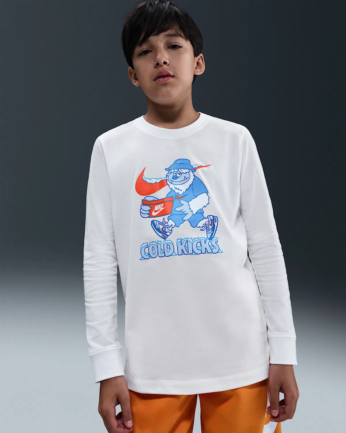 Детская футболка с длинным рукавом Nike Sportswear, White