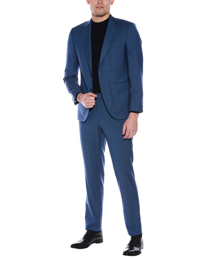 

BOSS Hugo Boss 2-х предметный шерстяной костюм Slim Fit, синий