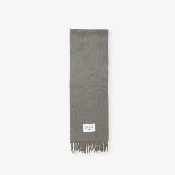 

Шарф из смеси альпаки с фирменной нашивкой 1996 года Acne Studios, серый