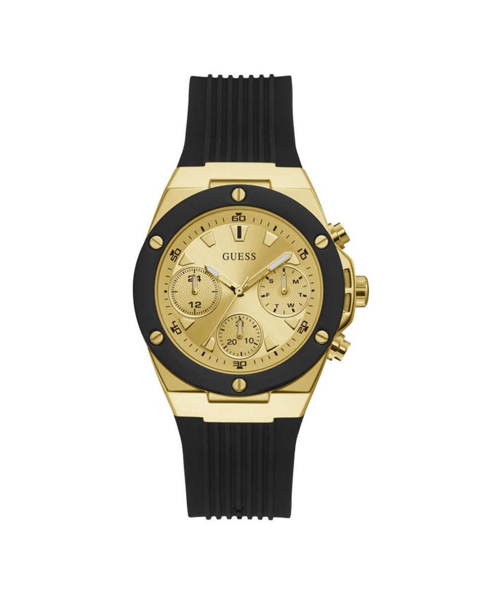 

Силиконовые женские часы Athena GW0030L2 на черном ремешке Guess, черный