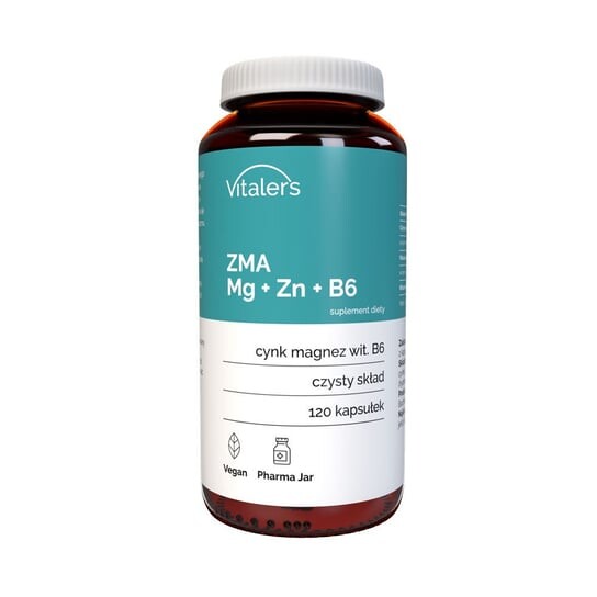 

Vitaler's, ЗМА Mg 240 мг + Zn 15 мг + B6 10 мг, 120 капс.