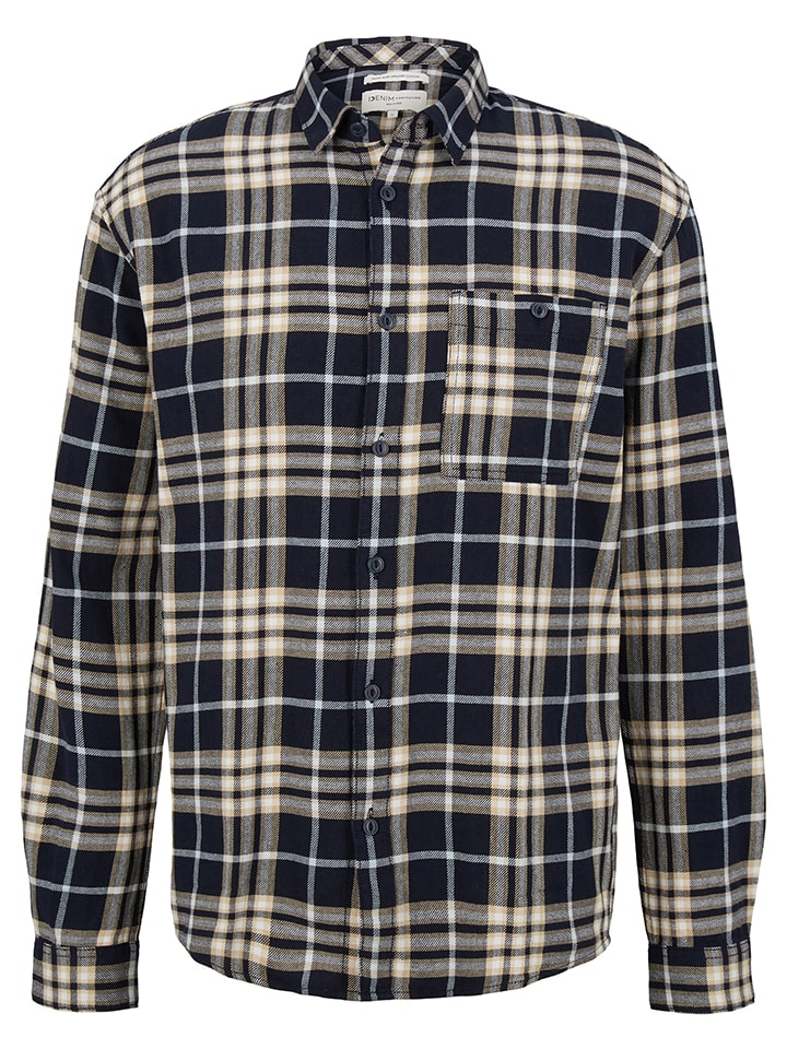 

TOM TAILOR Denim Рубашка - Удобный крой - темно-синего цвета