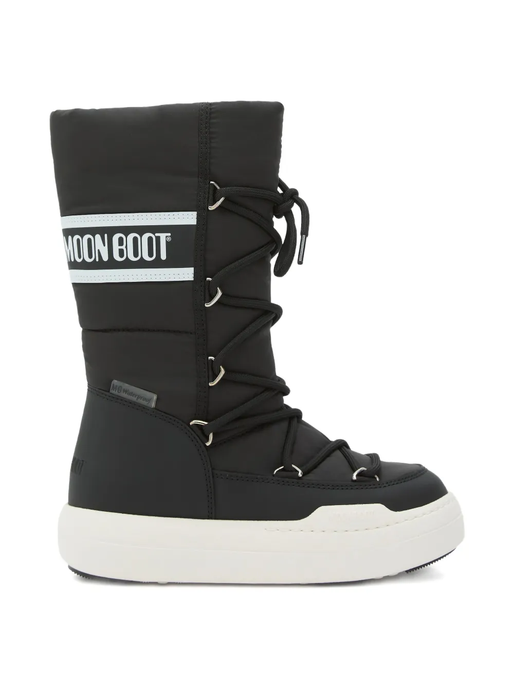 

Дутые сапоги на шнуровке Moon Boot Kids, черный