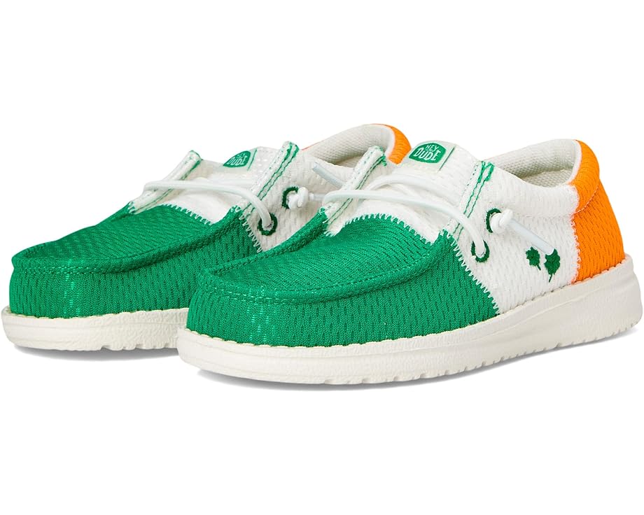 

Лоферы Hey Dude Kids Wally Tri Irish Flag, цвет Green/White/Orange