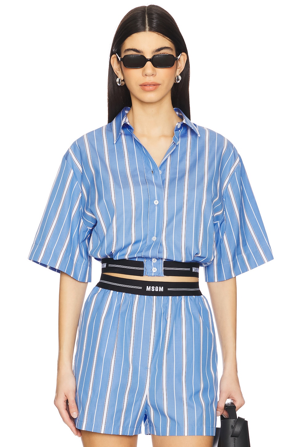 

Полосатая рубашка Msgm, blue