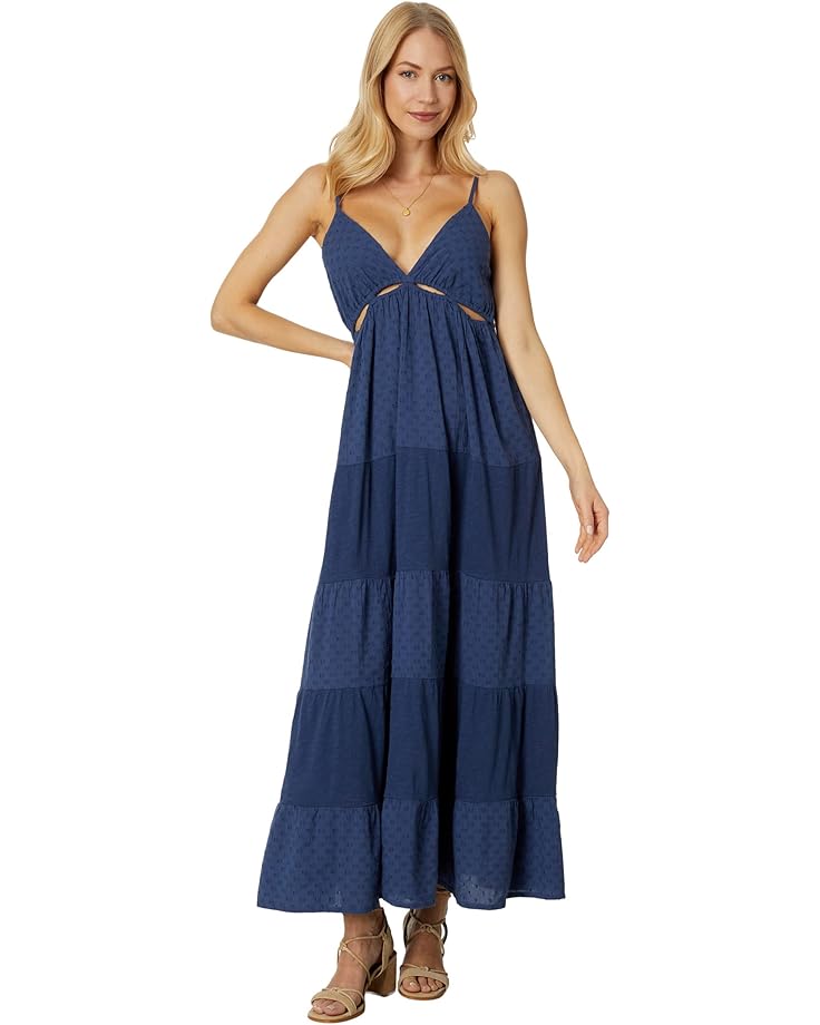 

Платье Lucky Brand Cutout Tiered Maxi Dress, цвет Nightshadow Blue