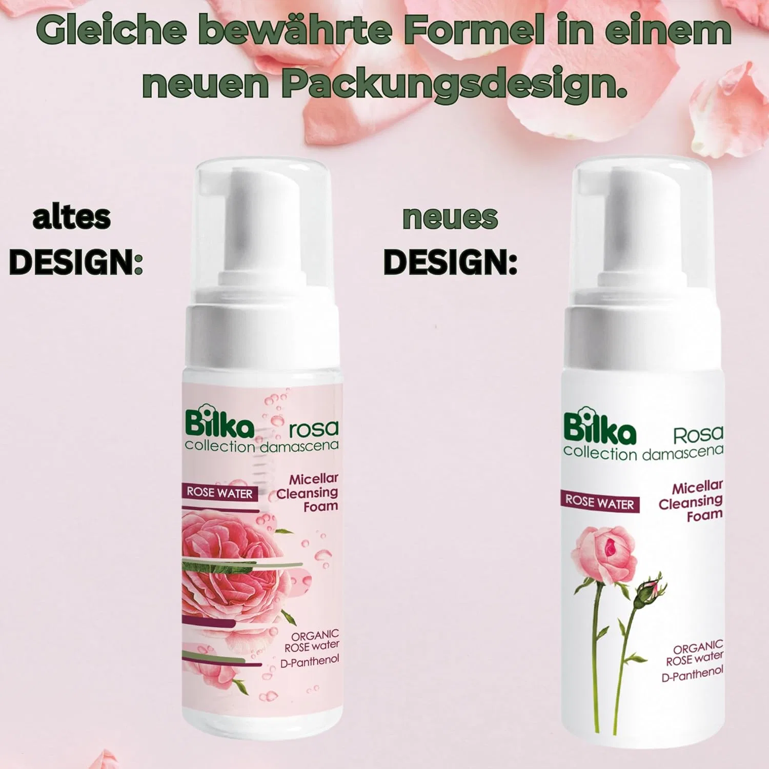 Мицеллярная вода Bilka Collection — Очищающая мицеллярная пенка Pink Damascena со % органической розовой водой, 140 мл — фото 2