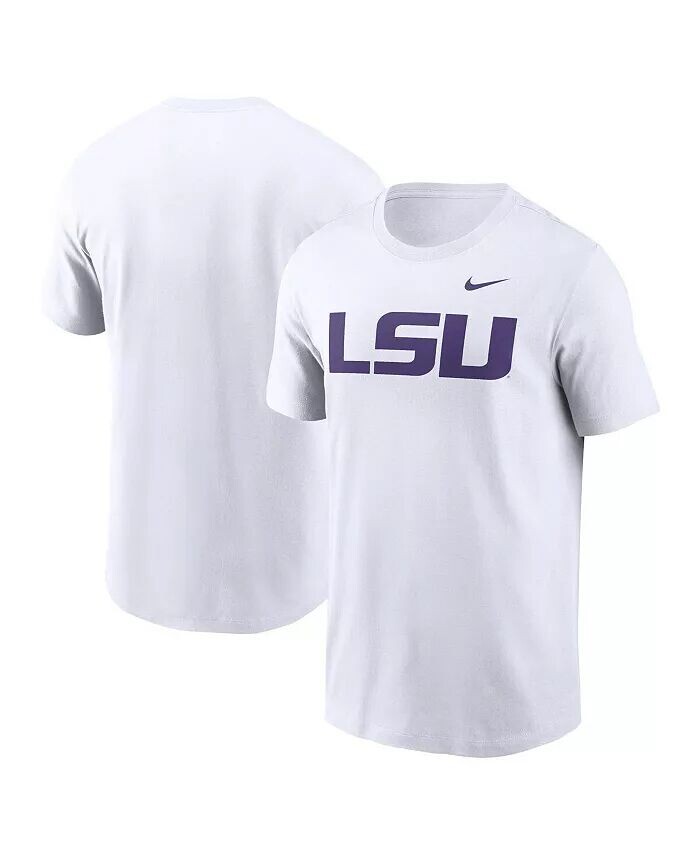 

Мужская футболка цвета Хизер серого цвета с логотипом LSU Tigers Primetime Evergreen Nike, белый