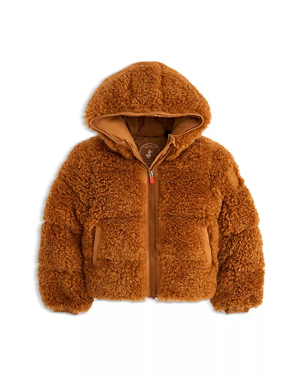 

Детская куртка Kenda из искусственной овчины - для малышей и детей постарше. Save The Duck, коричневый