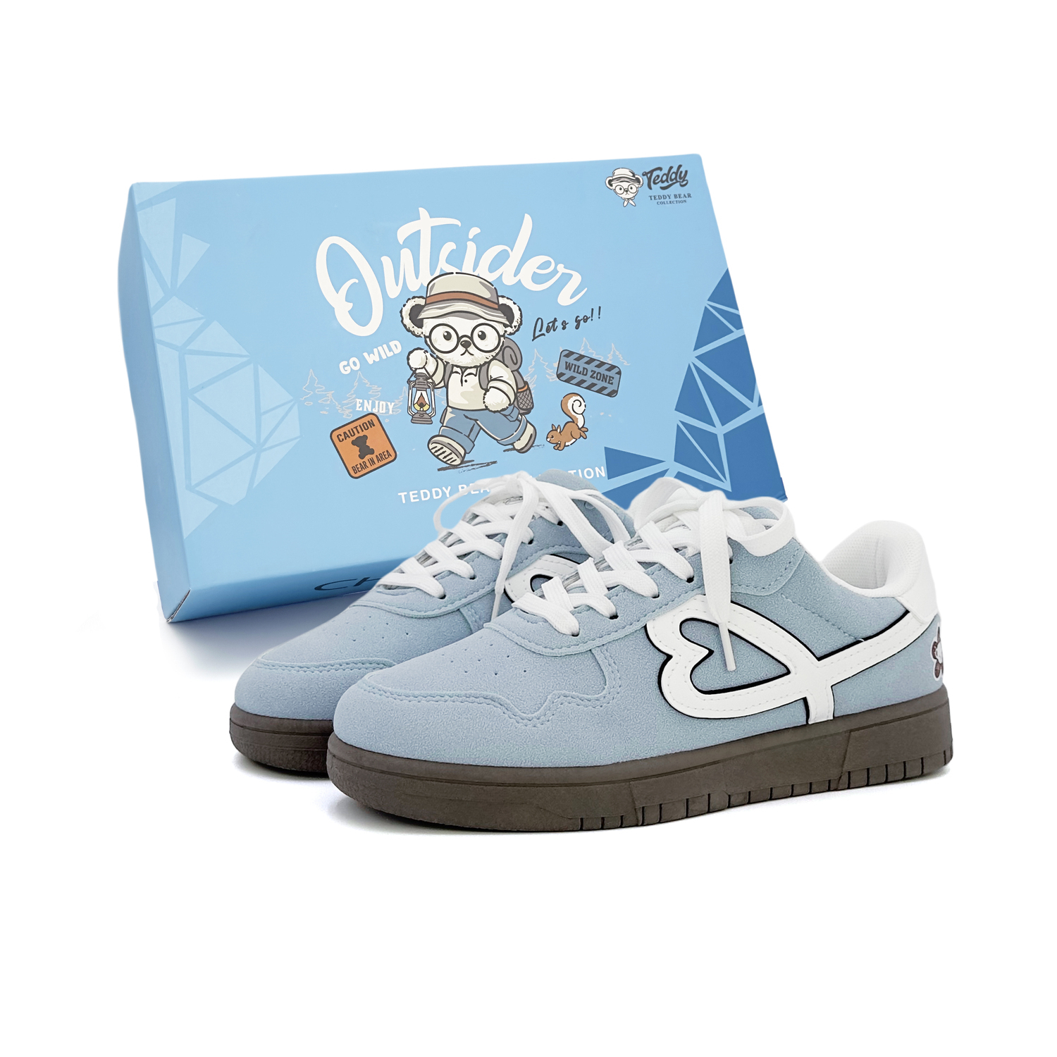 

Teddy Bear Collection Скользоустойчивые низкие скейтерские кеды унисекс светло-голубые [Teddy Custom Box], цвет Light Blue[Teddy Custom Box]