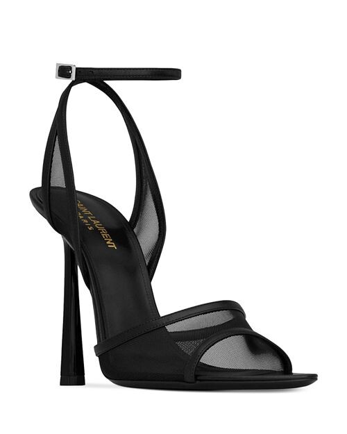 

Сандалии Missy из тюля Saint Laurent, цвет Black