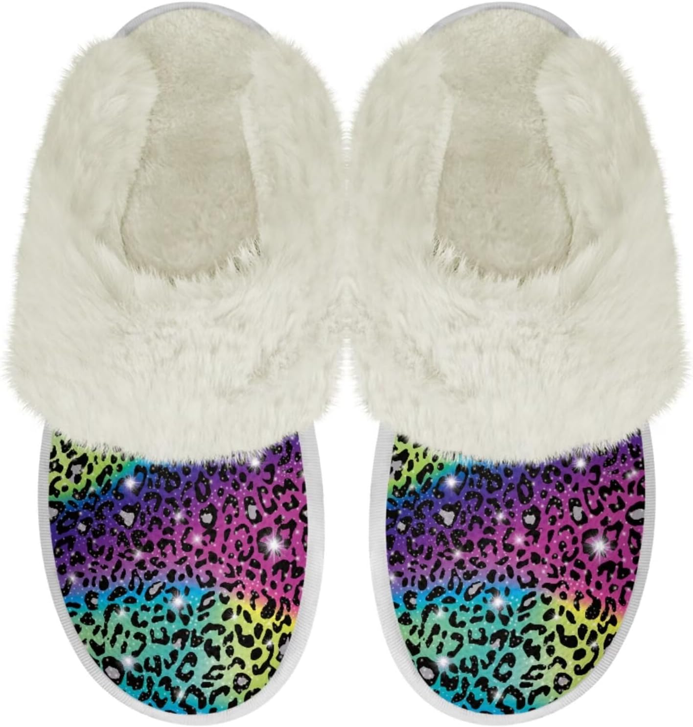 

Женские домашние тапочки Binienty, мужские тапочки, теплые зимние комнатные обувь, Colourful Leopard Print